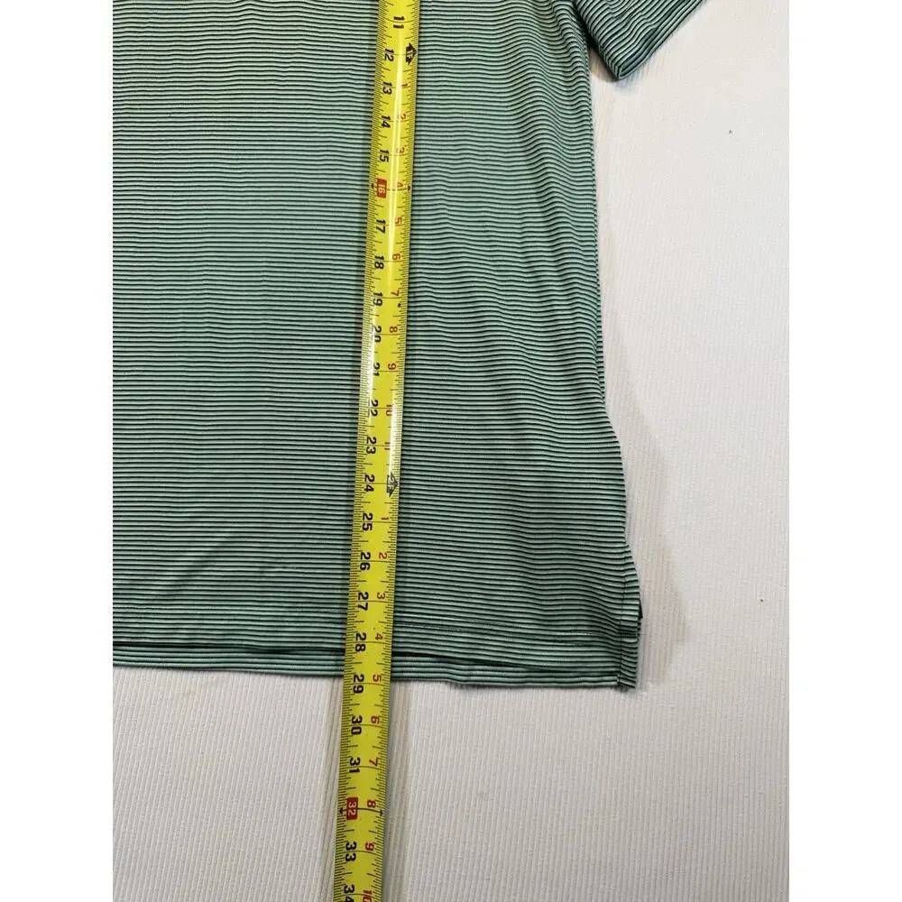 Polo Ralph Lauren Pro Fit Polo Shirt Men’s M Green Striped Cotton Blend Golf